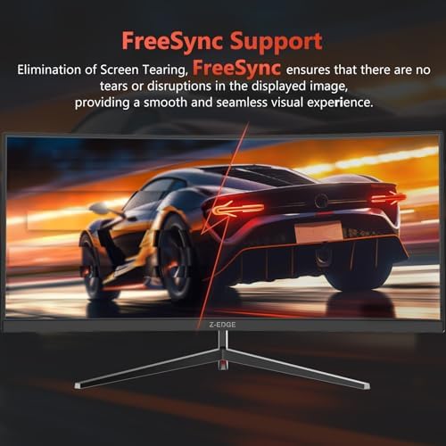 Z-Edge 30" Curved Gaming Monitor, WFHD1080P 200Hz 165Hz 144Hz, MPRT 1ms