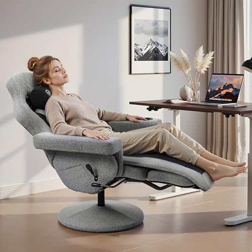 Dowinx Gaming Recliner Chair No Wheels with Footrest Shtasu Massage Lumbar
