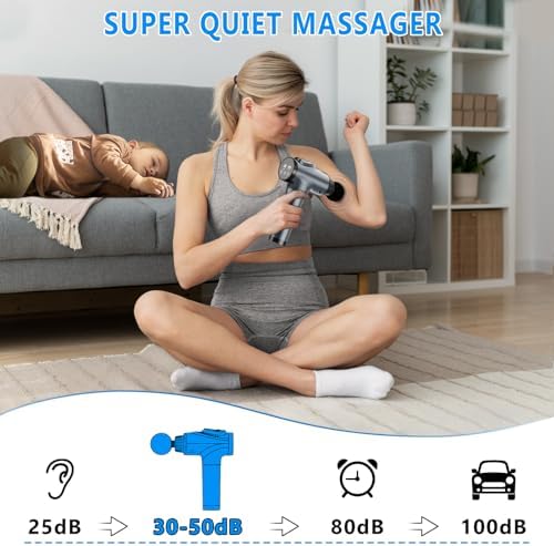 APHERMA Massage Gun, Muscle Massage Gun for Athletes Handheld Electric Deep Tissue Back Massager, Percussion Massage Device for Pain Relief with 30 Speed Levels 9 Heads