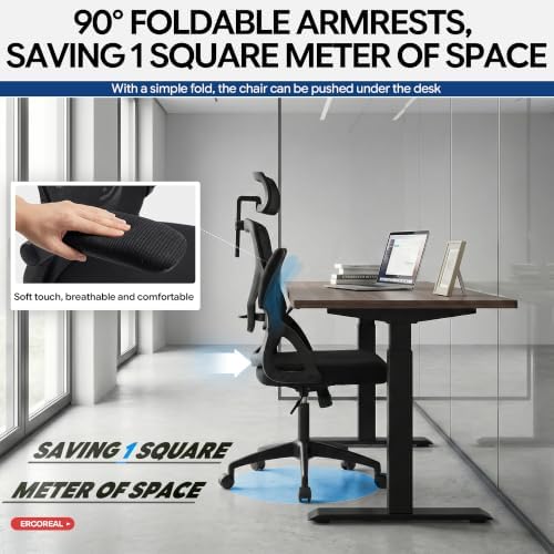 Ergonomic Mesh Office Chair with Headrest, Lumbar Support, 400 lbs
