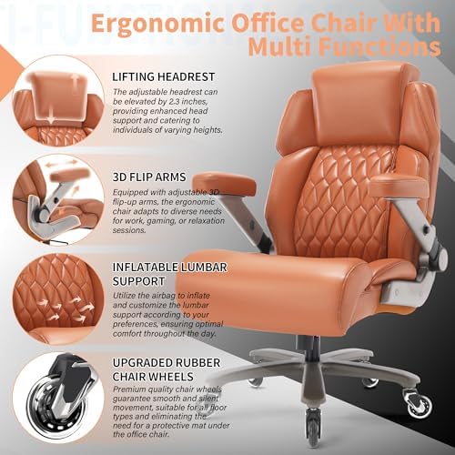 Big and Tall Office Chair 700lbs, Ergonomic High Back Computer Desk Chair