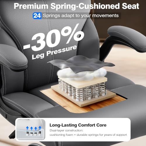 AreShark Leather Office Chair - Executive High Back Ergonomic Desk Chairs