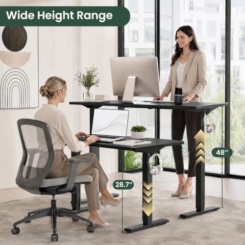 Electric Standing Desk,40in for Home,Office,Gaming,Black