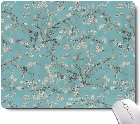Natural Landscape with Fresh Green Leaves, Square Waterproof and Non-Slip Rubber-Based Mouse Pad Suitable for Office Laptops.