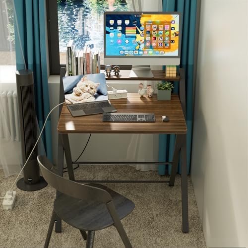 GreenForest Folding Desk No Assembly, Sturdy Computer Desk for Small Spaces