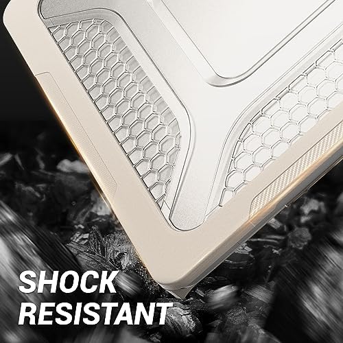 SEYMAC stock Case for MacBook Air 15 inch, Shock-Absorbing Protection with Folding Stand &Mouse Pad Case for MacBook Air 15 inch, Beige