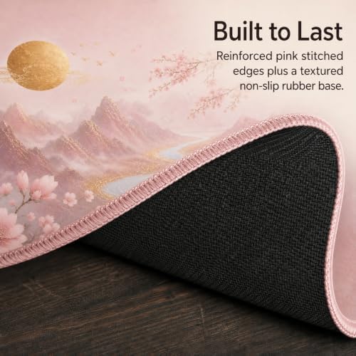 XXL Desk Mat 31.5x15.7 Inch Cherry Blossom Japanese Mouse Pad