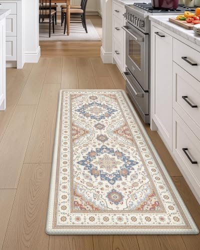 DEXI Kitchen Floor Mats Cushioned Anti Fatigue Runner Rug, 24x59 Beige
