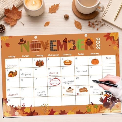 Guasslee Desk Calendar 2026-2027, 19-Month School Year Calendar, 2026 Jun. - 2027 Dec, 17"x11.5" Large Monthly Desk Planner with Corner Protectors, Ample Blocks ＆ Notes for Home Office