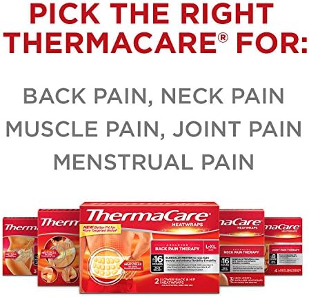 ThermaCare Portable Heating Pad, Neck and Shoulder Rain Relief Patches, Multi-Purpose Heat Wraps, 3 Count
