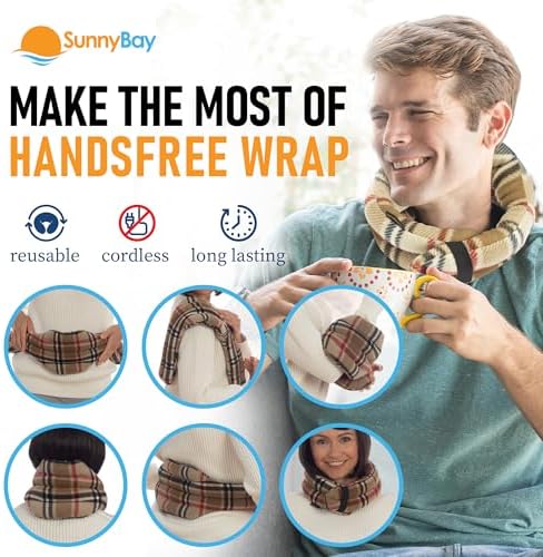 SunnyBay Microwave Heating Pad, Neck and Shoulder Wrap, 26 Inch London