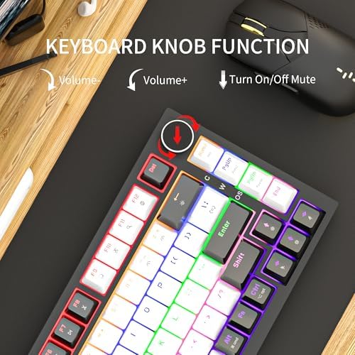 Newmen GM326 Mechanical Keyboard,75% Percent Gaming Keyboard,Wired Keyboard