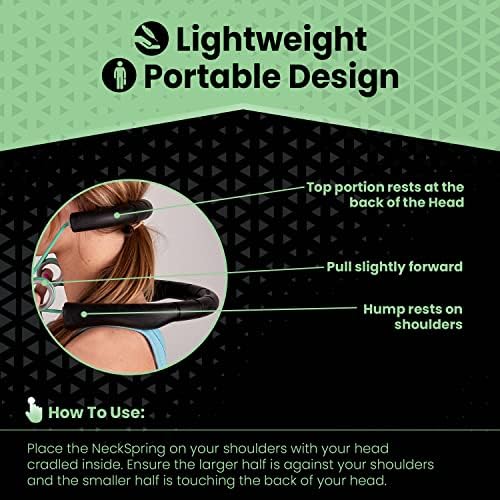 Portable Neck Strengthener by NeckSpring, Relieves Pain, Restore Cervical Curvature, Improves posture, and Reverses Nerd-Neck