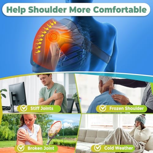 Cordless Shoulder Heating Pad, FSA Eligible Heated Shoulder Massager