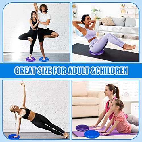 Outus 2 Pcs Balance Disc Kids Inflated Wobble Cushion