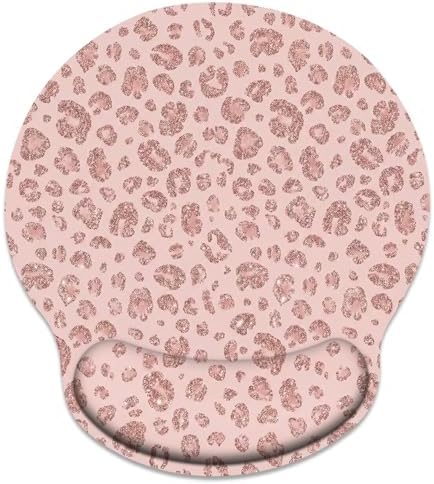 Britimes Ergonomic Mouse Pad with Wrist Support, Leopard Rose
