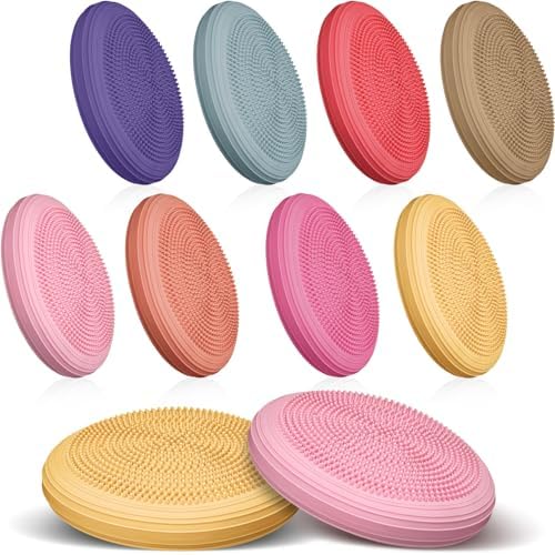 Libima 8 Pcs Wiggle Seat Inflated Wobble Cushion for Kids
