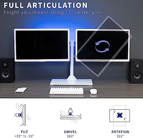 VIVO Dual Monitor Desk Stand for 13 to 32 inch Screens, STAND-V002FGW