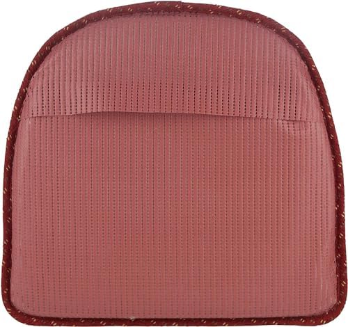 Klear Vu Raindrop The Gripper Non Slip Chair Cushions, Soft & Comfortable Seat Pad, Sitting Pillow for Kitchen, Dining or Office, 6 Count (Pack of 1), 01 Red
