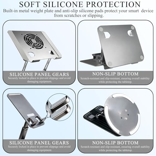 Laptop Stand for Desk, Laptop Riser with Active Cooling Fan, Widely Compatible with MacBook and Other Computer Accessories、Computer Stand for Laptop