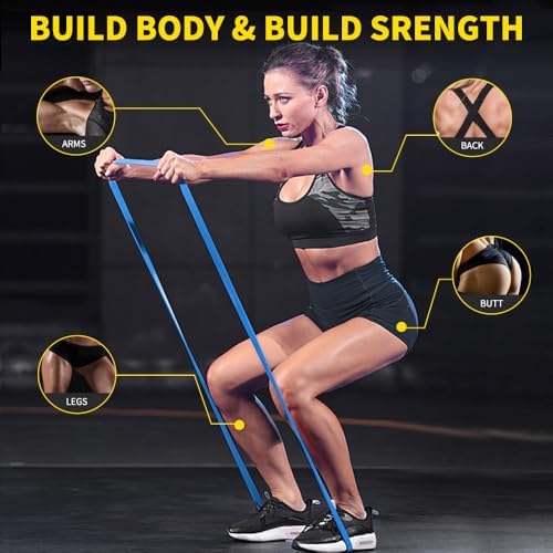 ROSAPOAR Resistance Band Pull up Band Fitness Exercise Bands Natural Latex for Workout Body Stretch Powerlifting Band Fitness Sport Training at Home/The Gym