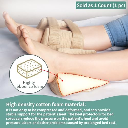 EZ Assistive Heel Protector Cushion Foot Pillow Remove Pressure 1pc, A Heel Protection Foot Wedge Pillow to Relief Pressure from Sores and Ulcers