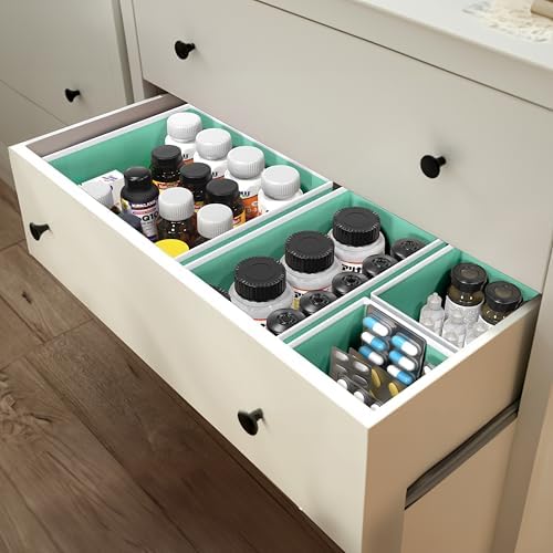 Simple Houseware Underwear Drawer Organizer, Set of 6, Turquoise