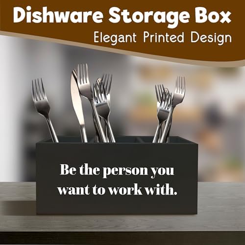 Be the Person You Want to Work with Inspirational Desk Pen Holder, Positive Office Black Decor Sign for Shelf, Inspirational Gifts for Women Men Pencil Holder Organizer Office Accessories