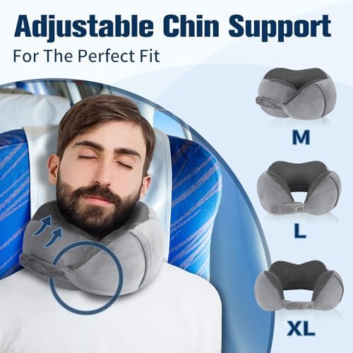 Cirorld Neck Pillow for Traveling, Travel Pillows for Airplanes Grey