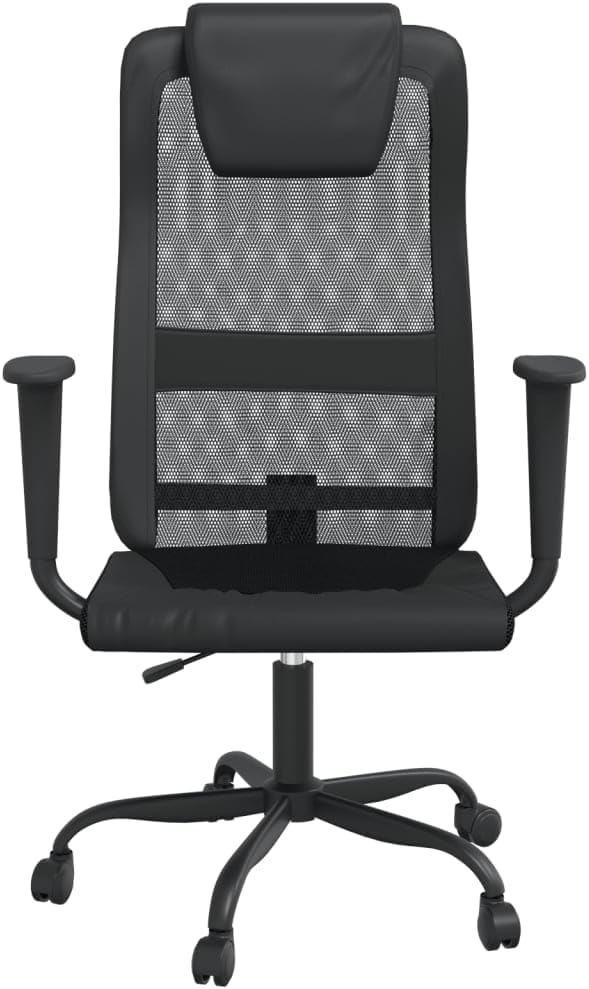 Ergonomic Office Chair with Breathable Mesh Back, Adjustable Height Desk Chair with Lumbar Support, Swivel Home Office Computer Chair, Black