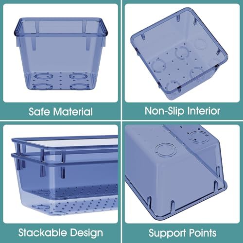 25 PCS Plastic Drawer Organizer Set, Makeup Organizers and Storage Bins