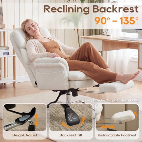 Big and Tall Criss Cross Legged Office Chair with Flip Armrests