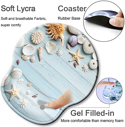 Ergonomic Mouse Pad with Wrist Rest Support,Gel Mouse Pads for Desk