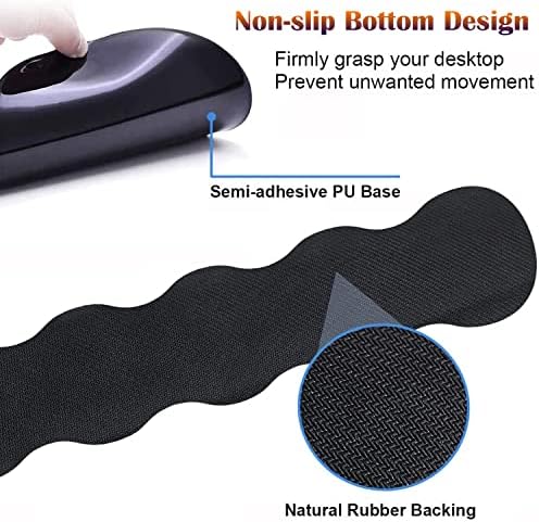 Keyboard Wrist Rest Pad and Ergonomic Mouse Pad Wrist Rest (with Coaster) Set, Non-Slip Base & with Memory Foam for Easy Typing and Wrist Pain Relief - Stay Positive Work Hard and Make It Happen