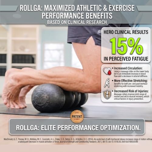 Rollga - High Density Foam Roller for Exercise & Back Pain, 18 inches
