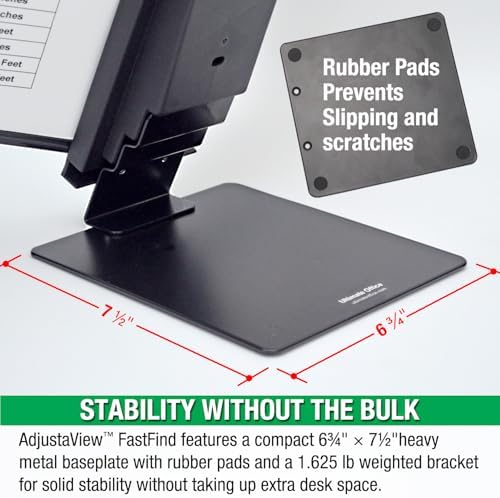 Ultimate Office FASTFIND 10-Pocket Desk Reference Display Organizer, Black