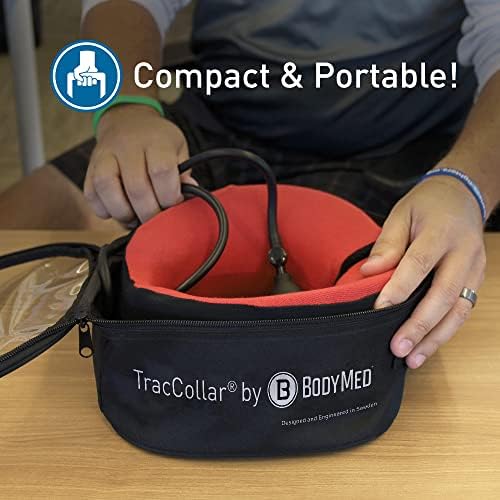 TracCollar Body Sport Cervical Neck Traction Device, Fits 16 in. to 18 in. Size (Medium/Large) - Inflatable, Adjustable Stretcher for Pain Relief with Two-Hand Pump System