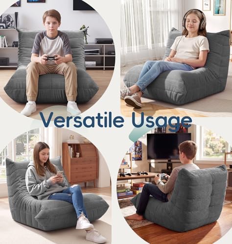 Hobestluk Medium Bean Bag Chairs Lounge Floor Chair BeanBag Couch Togo Sofa