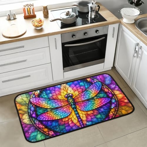Dragonfly Kitchen Mats Cushioned Anti Fatigue Kitchen Rugs Non-Slip B-1