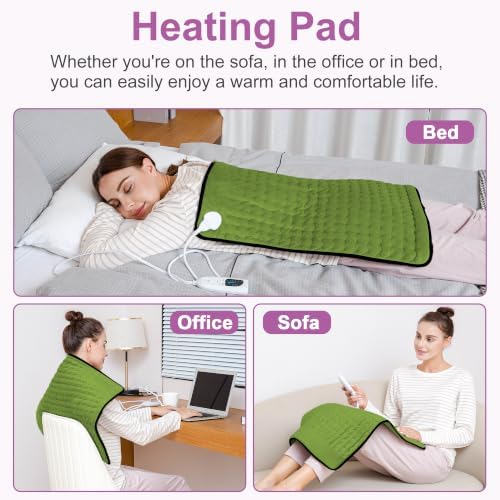 Heating Pad,Electric Heating Pads,Heating Pad for Back,Green,24x20 Inch