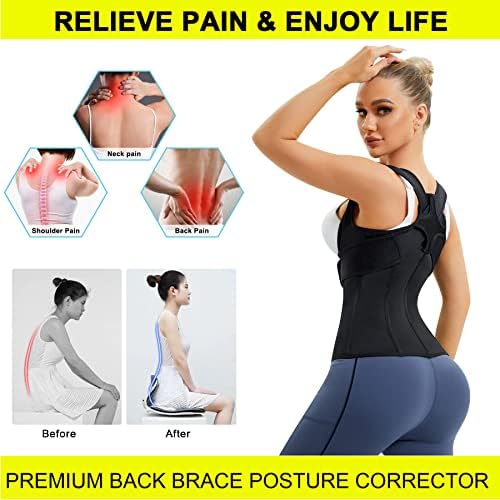 URSEXYLY Back Brace For Women Waist Trainer Adjustable Posture Corrector
