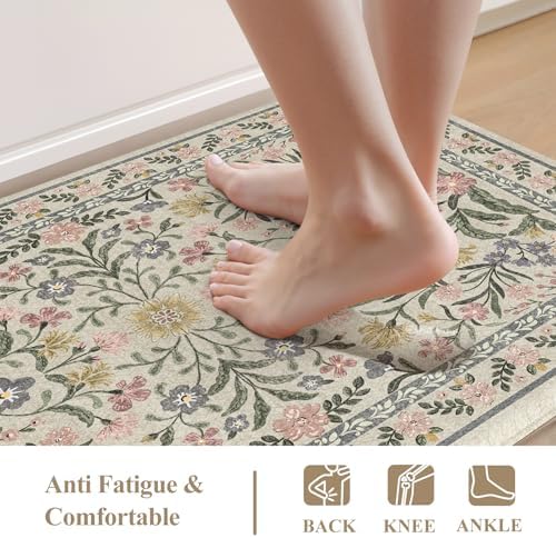 Collive Anti Fatigue Kitchen Mats, Non Slip Cushioned Kitchen Floor Mat