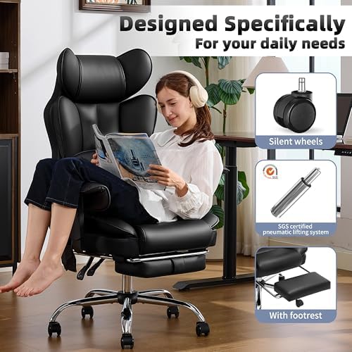 Fizzin Big and Tall Office Chair 500lbs with Massage and Heating Function