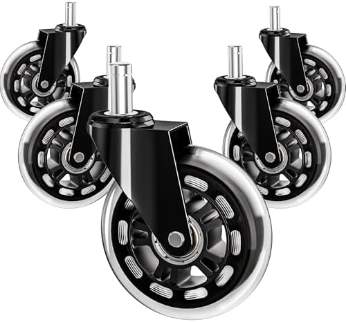 Office Chair Wheels Replacement Rubber Chair Casters Heavy Duty