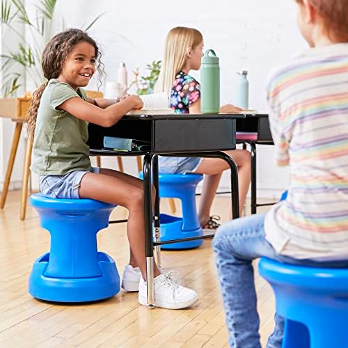 ECR4Kids Active Storage Wobble Stool, 15in Height, Blue