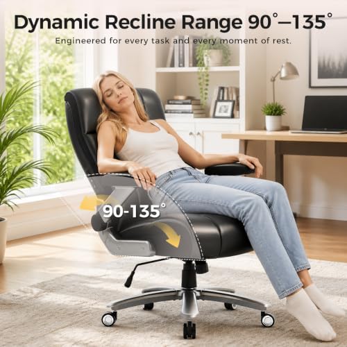 Big and Tall Office Chair with Massage and Heat