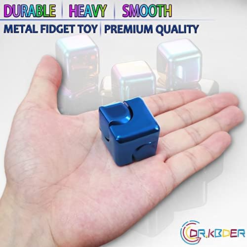 Fidget Spinner Toys Cube Adults, Easter Basket Stuffers for Teens Metal EDC Cool Desk Gadgets Office Toys Small Anxiety Figette Sensory Toy, ADHD Tool Fingears Figet Stress Valentine Gift for Boys