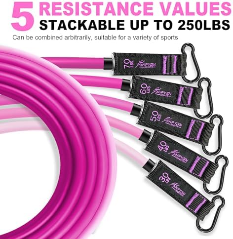 HPYGN Resistance Bands with Handles, 150 lb Exercise Bands for Home Workout