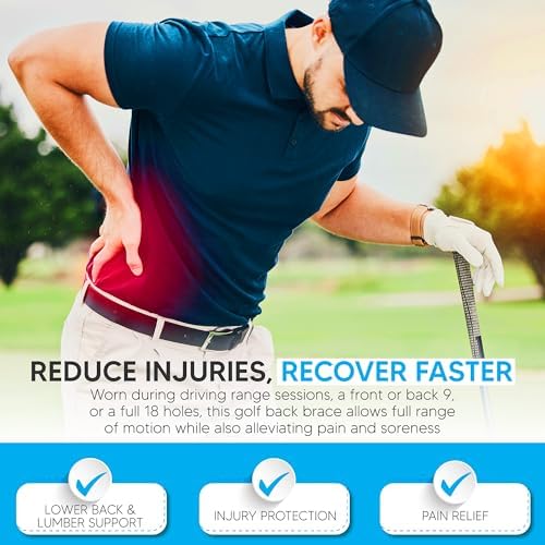 Golf Huggy Back Brace – Lower Back Support, Breathable, Fits Under Clothes
