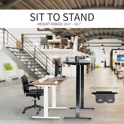 VIVO Dark Walnut 60 x 24 in Standing Desk, DESK-KIT-B06D